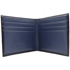 Портмоне Petek 1855, фактура под рептилию, черный/темно-синий/под рептилию