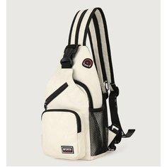 Рюкзак кросс-боди Bottoncini, фактура зернистая, white