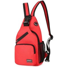Рюкзак кросс-боди Bottoncini, фактура зернистая, red