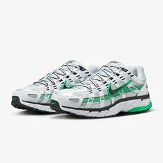 Кроссовки NIKE, размер 8.5, белый/зеленый