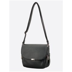 Сумка кросс-боди Raffinni, фактура зернистая, матовая, черный