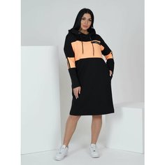 Платье LOVETEX.STORE, размер 50, черный/оранжевый