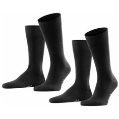 Носки Falke Happy 2-Pack, комплект, 2 пары, размер 43-46, черный (3000)