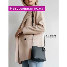Сумка кросс-боди Reversal, фактура зернистая, глубокий черный