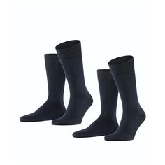 Носки Falke Happy 2-Pack, комплект, 2 пары, размер 43-46, синий (6375)