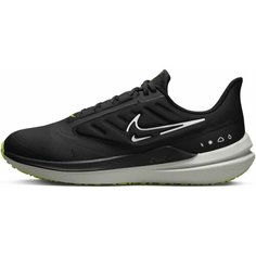 Кроссовки NIKE Air Winflo 9 Shield, полнота F (EU)/ на среднюю стопу, размер 10 US, чёрный