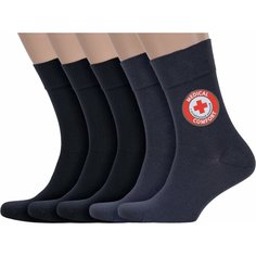 Носки RuSocks, комплект, 5 пар, размер 27-29, микс 4