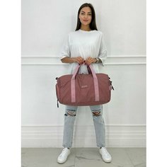Сумка спортивная POUCHMAN, 10 л, 26х48х21 см, ручная кладь, розовый