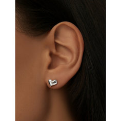 Серьги пусеты MIESTILO, серебро, 925 проба, родирование, , серебристый