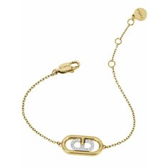 Браслет-цепочка FURLA, кристалл, 1 шт., размер 17.5 см, золотистый/серебристый