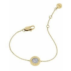 Браслет-цепочка FURLA, кристалл, 1 шт., размер 17.5 см, золотистый/серебристый