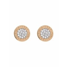 Серьги FURLA, кристалл, размер 12 мм, серебряный