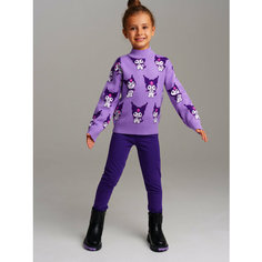 Легинсы playToday, размер 110, фиолетовый