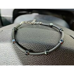 Браслет, гематит, черный Браслеты из натуральных камней