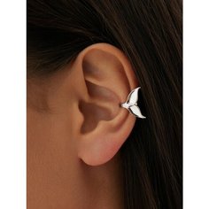 Моносерьга кафф MIESTILO, серебро, 925 проба, родирование, , серебристый