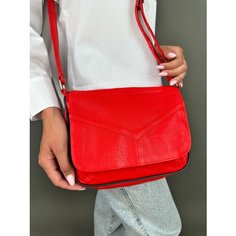 Сумка кросс-боди , фактура гладкая, ярко-красный Unvers Leather Istanbul