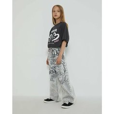 Джинсы Gloria Jeans GJ COOL, размер 7-8л/128 (32), серый