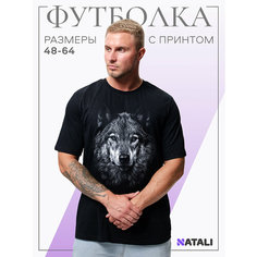 Футболка Натали Суслова, 1 шт., размер 60, черный