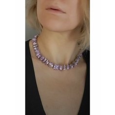 Колье ( Verba ), кристалл, длина 37 см, фиолетовый