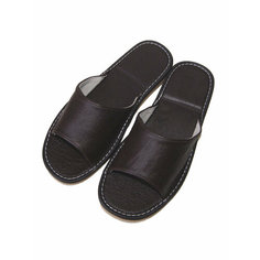 Тапочки, размер 44, коричневый Leather