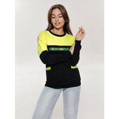 Свитшот LOVETEX.STORE, размер 48, , черный/желтый