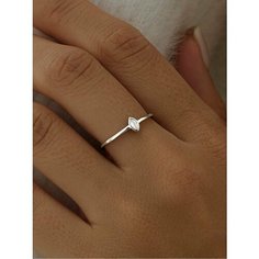 Кольцо MIESTILO, серебро, 925 проба, родирование, безразмерное, серый, белый, серебристый