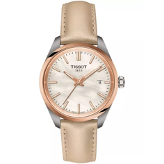 Наручные часы TISSOT T-Classic, белый, золотой, бежевый