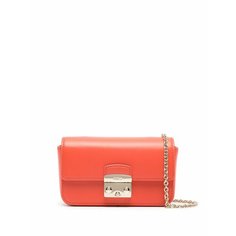Сумка кросс-боди FURLA, фактура тиснение, гладкая, оранжевый