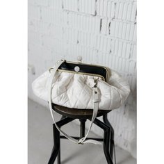 Сумка клатч Madame Reticule, фактура гладкая, белый