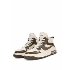 Кроссовки PULSE, полнота 8 (RU)/ на широкую стопу, размер 43, белый/коричневый