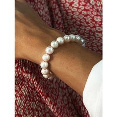 Браслет LU Jewel, жемчуг пресноводный культивированный, размер 16 см, размер one size, белый, красный