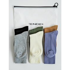 Носки TENDEN, комплект, 6 пар, размер 36-39, мультиколор