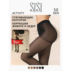 Колготки Sisi Activity, 50 den, 5 шт., размер 3/M, nero