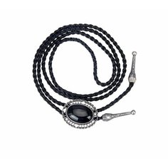 Галстук , черный, серебряный Нет бренда