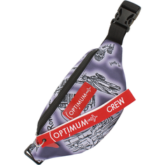 Сумка поясная Optimum Crew, фактура матовая, черный, серый, синий