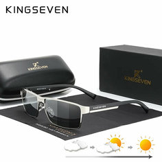 Солнцезащитные очки KINGSEVEN, серебряный/черный