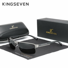 Солнцезащитные очки KINGSEVEN, серый металлик