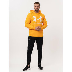 Худи спортивное Under Armour Rival Fleece Big Logo Hoodie, размер XL, , оранжевый/белый
