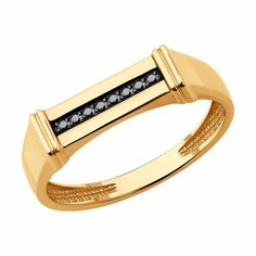 Кольцо Diamant, красное золото, 585 проба, бриллиант, размер 23