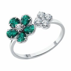 Кольцо SOKOLOV, белое золото, 585 проба, размер 18