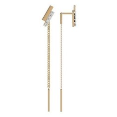 Серьги The Jeweller, красное золото, 585 проба, фианит, , золотистый