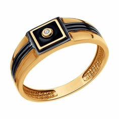 Кольцо Diamant, красное золото, 585 проба, размер 23