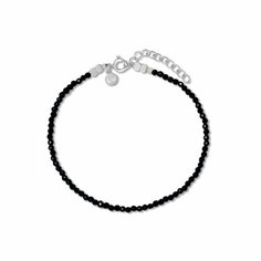 Браслет LU Jewel, шпинель, 1 шт., размер 16 см, размер one size, черная