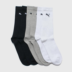Носки PUMA SPORT CREW LIGHTWEIGHT 3P, комплект, 3 пары, размер 43-46, белый