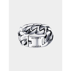 Плетеный браслет RUSHEV, 1 шт., размер 24 см, размер one size, диаметр 8 см, серебряный