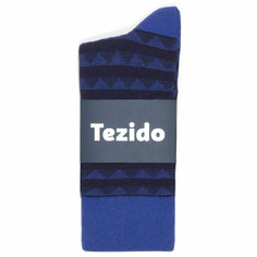 Носки Tezido, размер 41-46, черный, синий, голубой