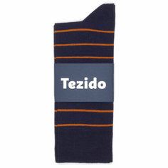 Носки Tezido, размер 41-46, черный, оранжевый, синий