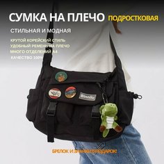 Сумка мессенджер , фактура гладкая, черный (black) Нет бренда