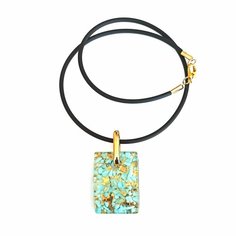 Колье arte di murano, муранское стекло, золотой, голубой