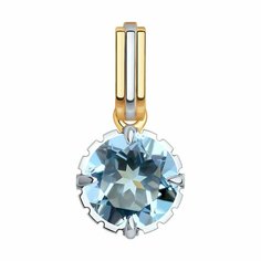 Подвеска Diamant, красное золото, 585 проба, топаз